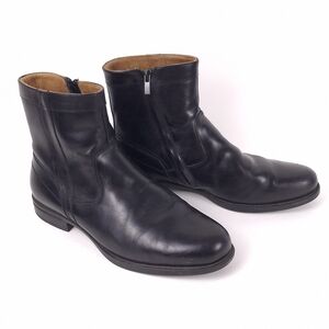 Florsheim Midtown Plain Toe Zipper Boot 9.5 EEE leather wide professional black